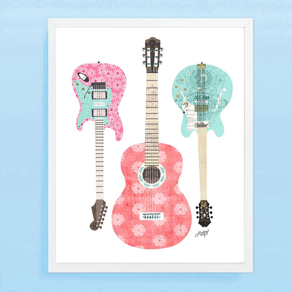 Guitar Collage - Art Print
